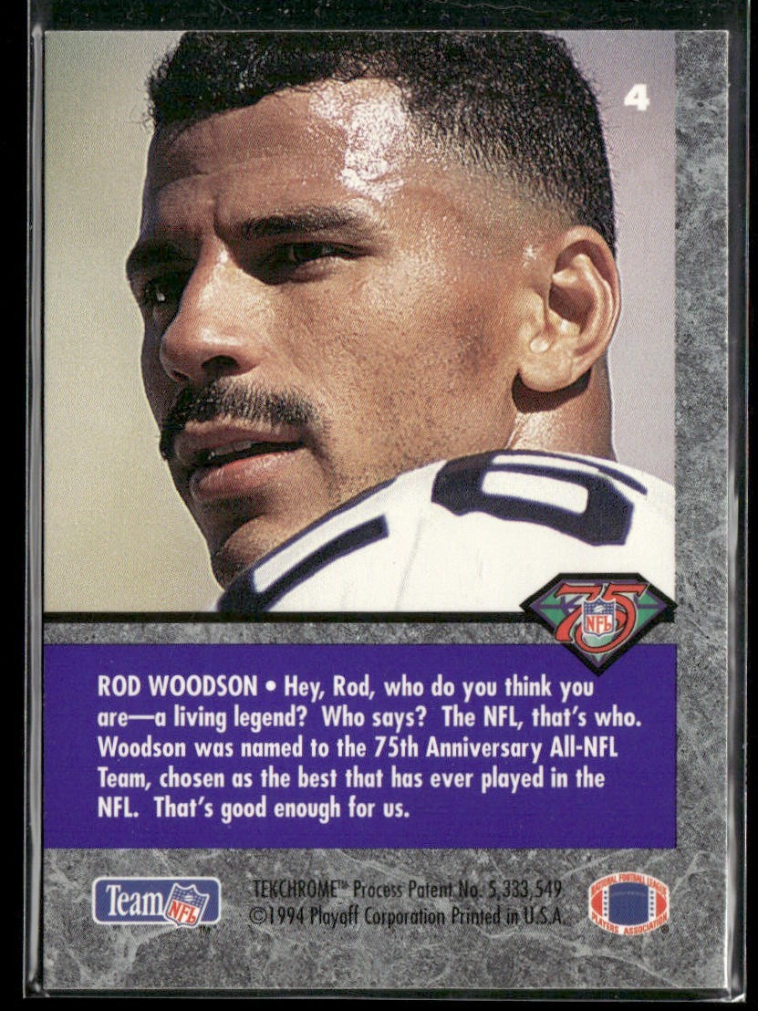 Rod Woodson Player Lot Bundle 10 Different Football Cards RW008 Steelers back