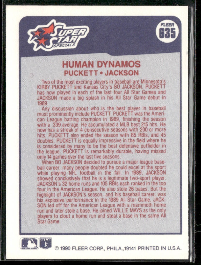 Kirby Puckett Player Lot Bundle 10 Different Baseball Cards KP002 Twins back