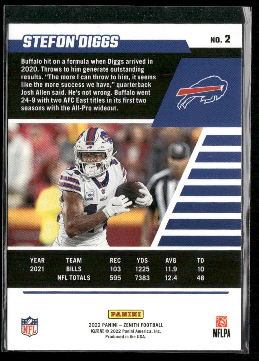 Stefon Diggs Player Lot Bundle 10 Different Football Cards SD001 Bills Vikings back