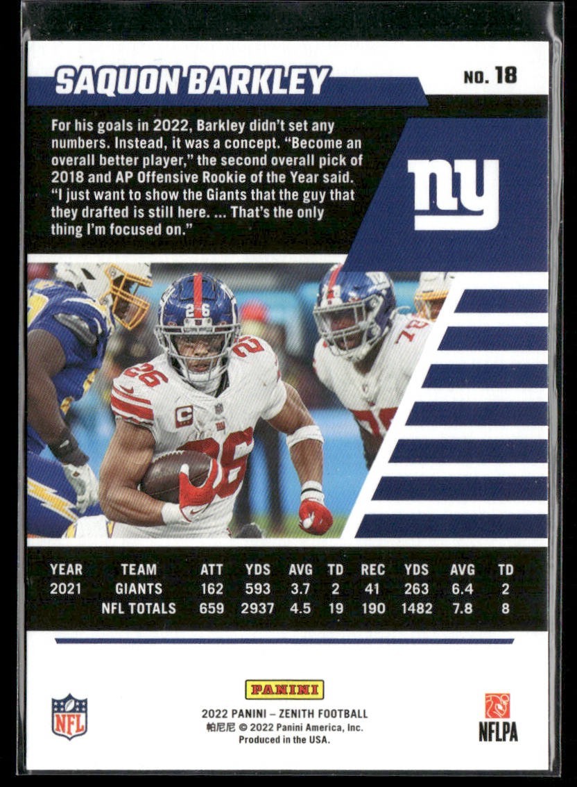 Saquon Barkley Player Lot Bundle 10 Different Football Cards SB001 Giants back