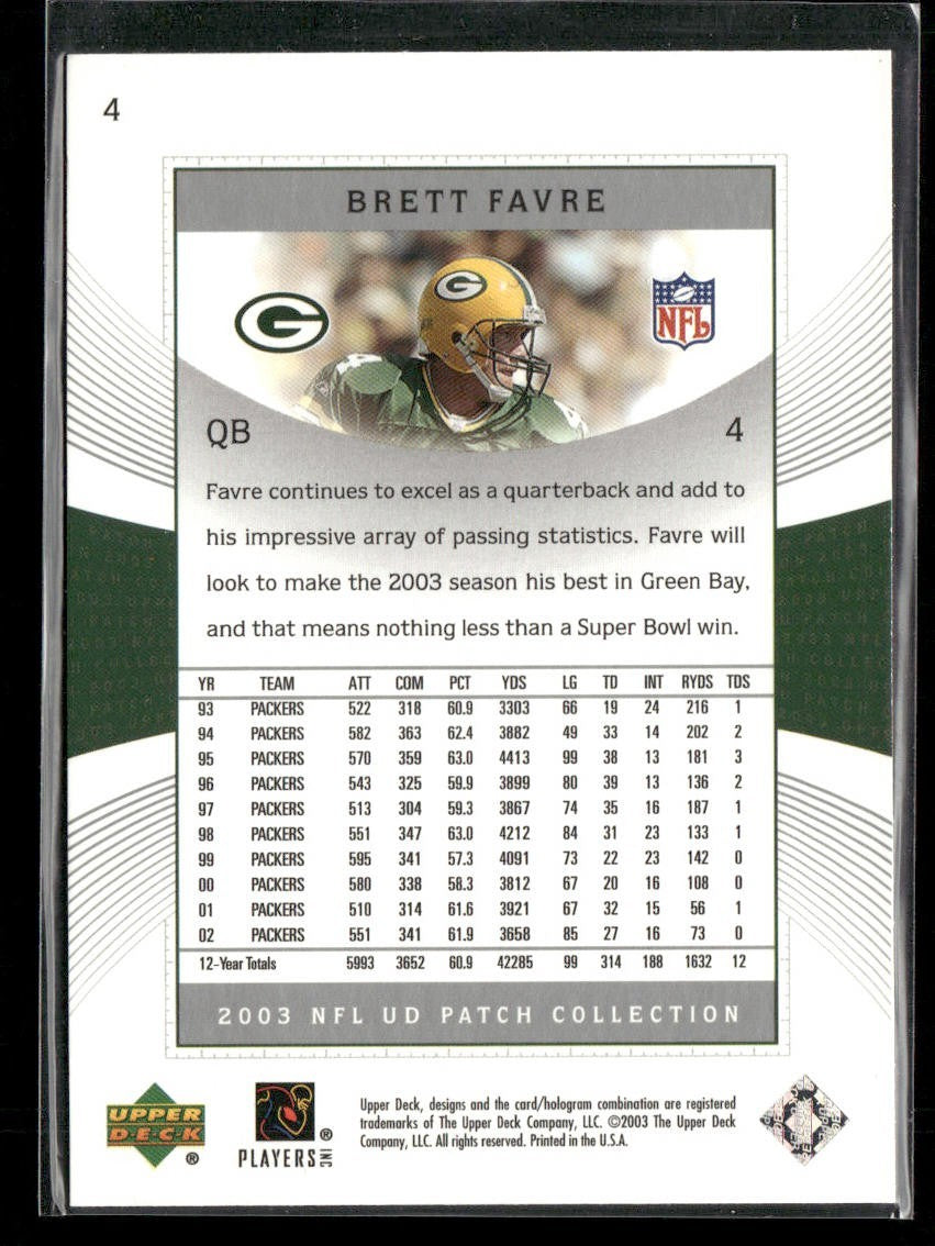Brett Favre Player Lot Bundle 10 Different Football Cards BF003 Packers back