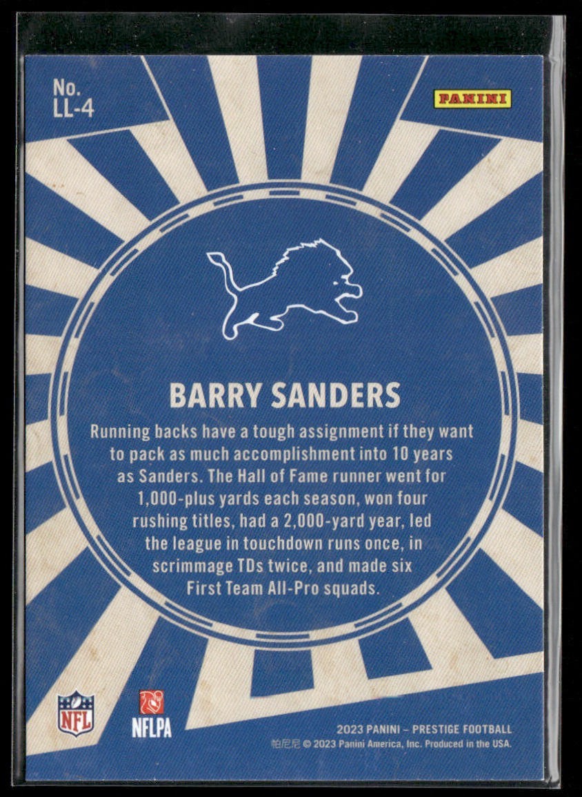 Barry Sanders Player Lot Bundle 10 Different Football Cards BS008 Lions back
