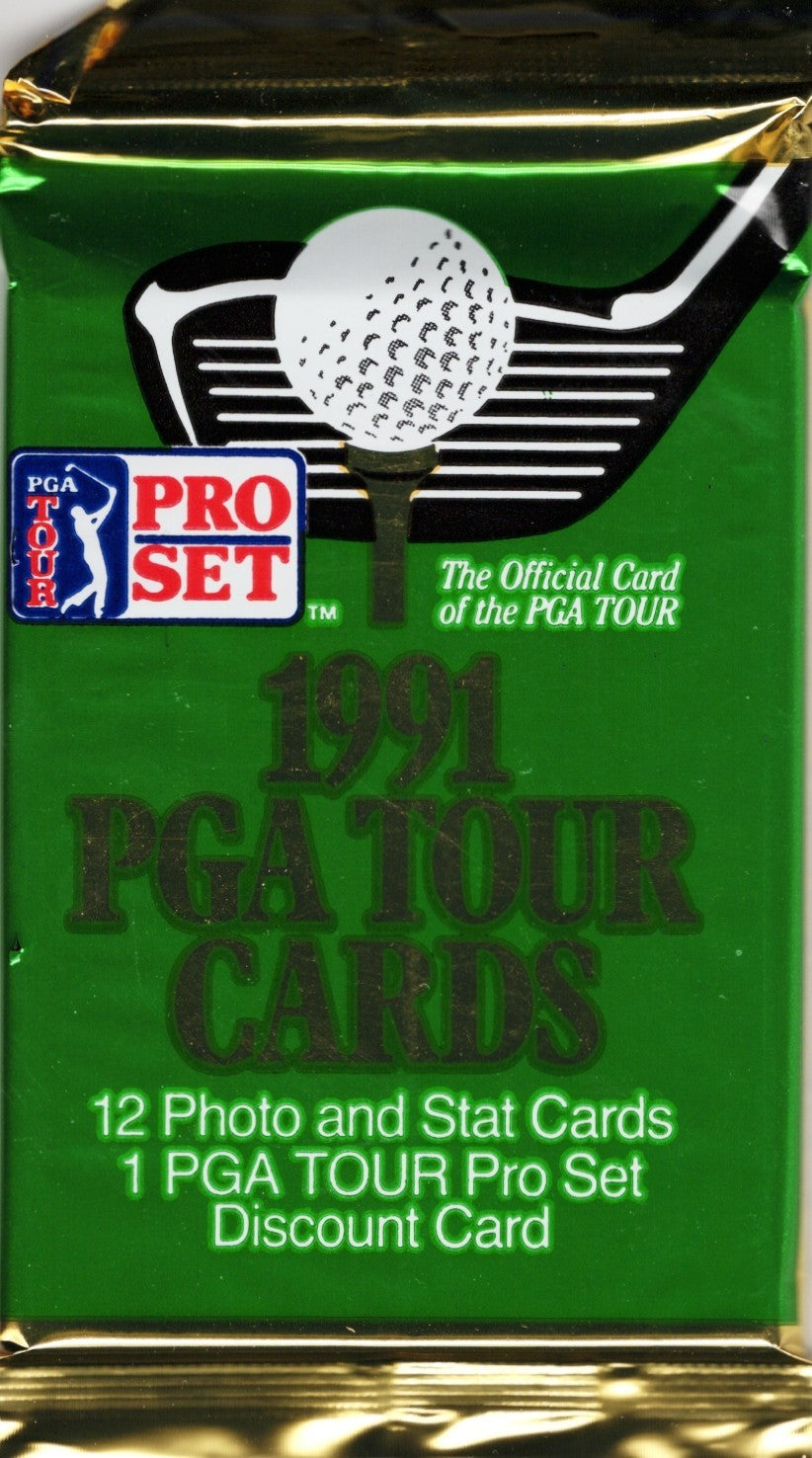 1991 Pro Set PGA Tour Golf Trading Cards Sealed Pack | John Daly RC?! front