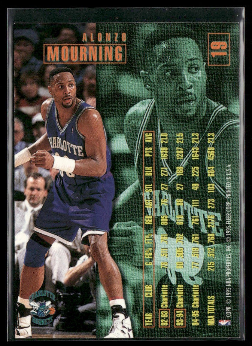 Alonzo Mourning Player Lot Bundle 10 Different Basketball Cards AM005 Heat back