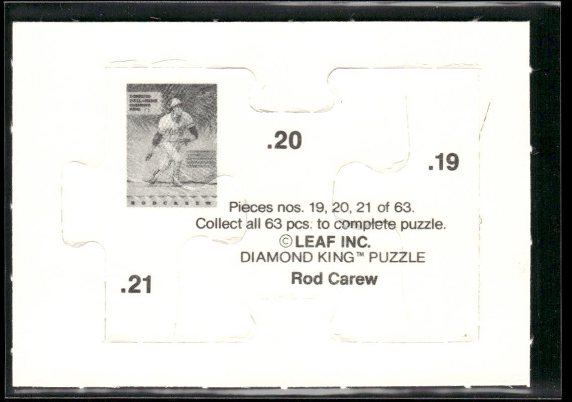 Puzzle Piece Lot Bundle 10 Different Baseball Cards P004 back