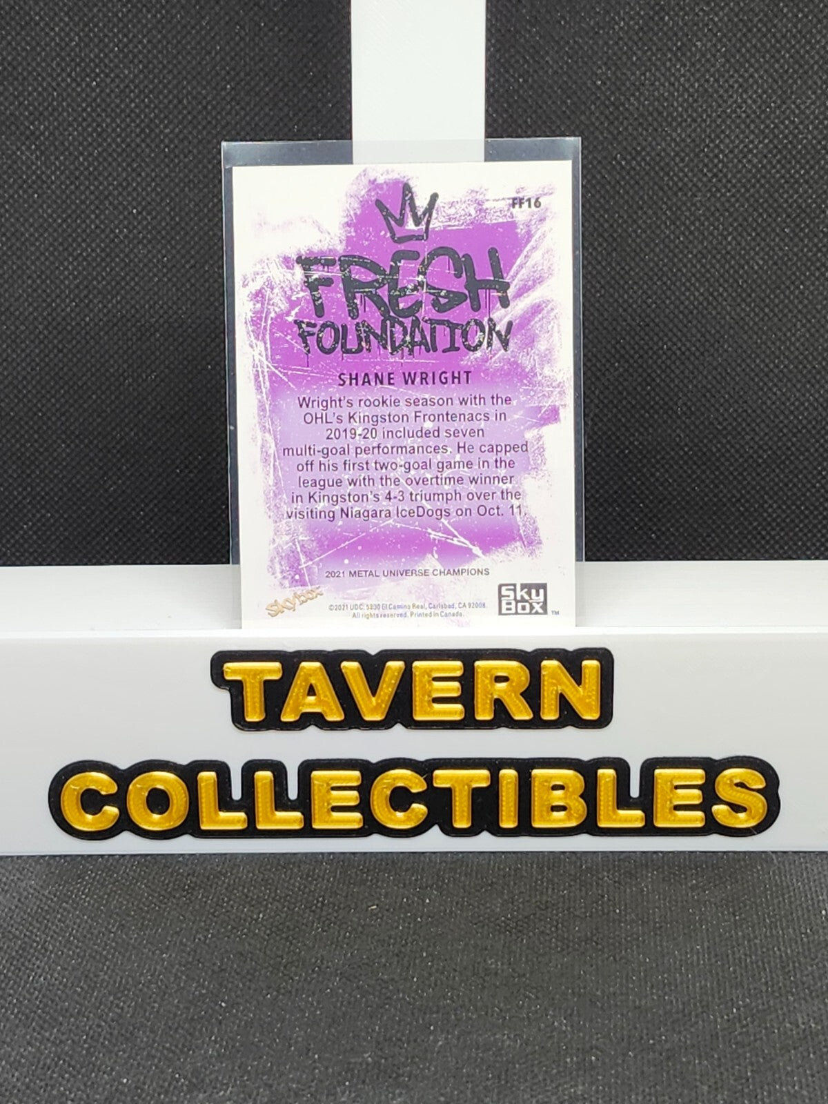 2021 Skybox Metal Universe Champions Fresh Foundation #FF49 Toby Miller RC Card back