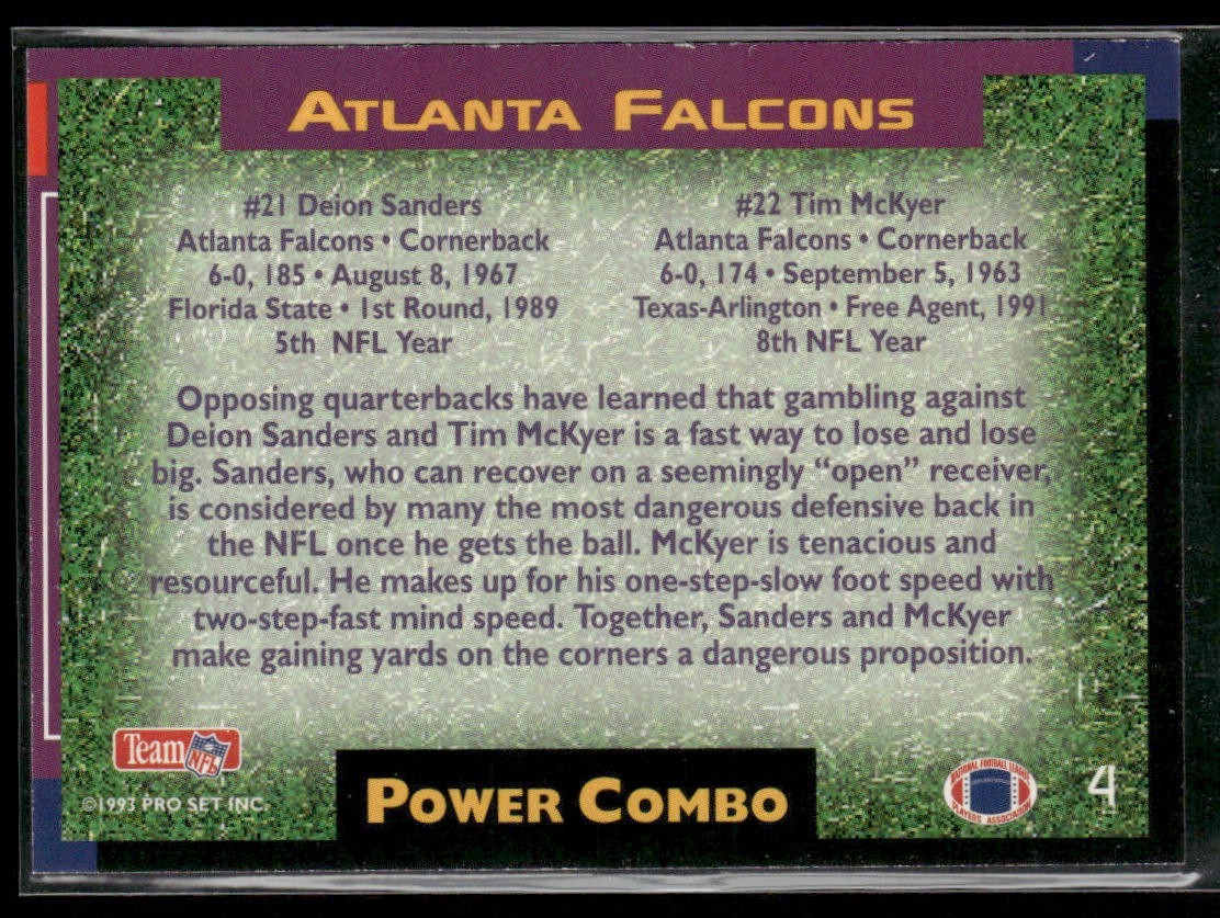 Deion Sanders Player Lot Bundle 10 Different Football Cards DS004 Falcons 49ers back