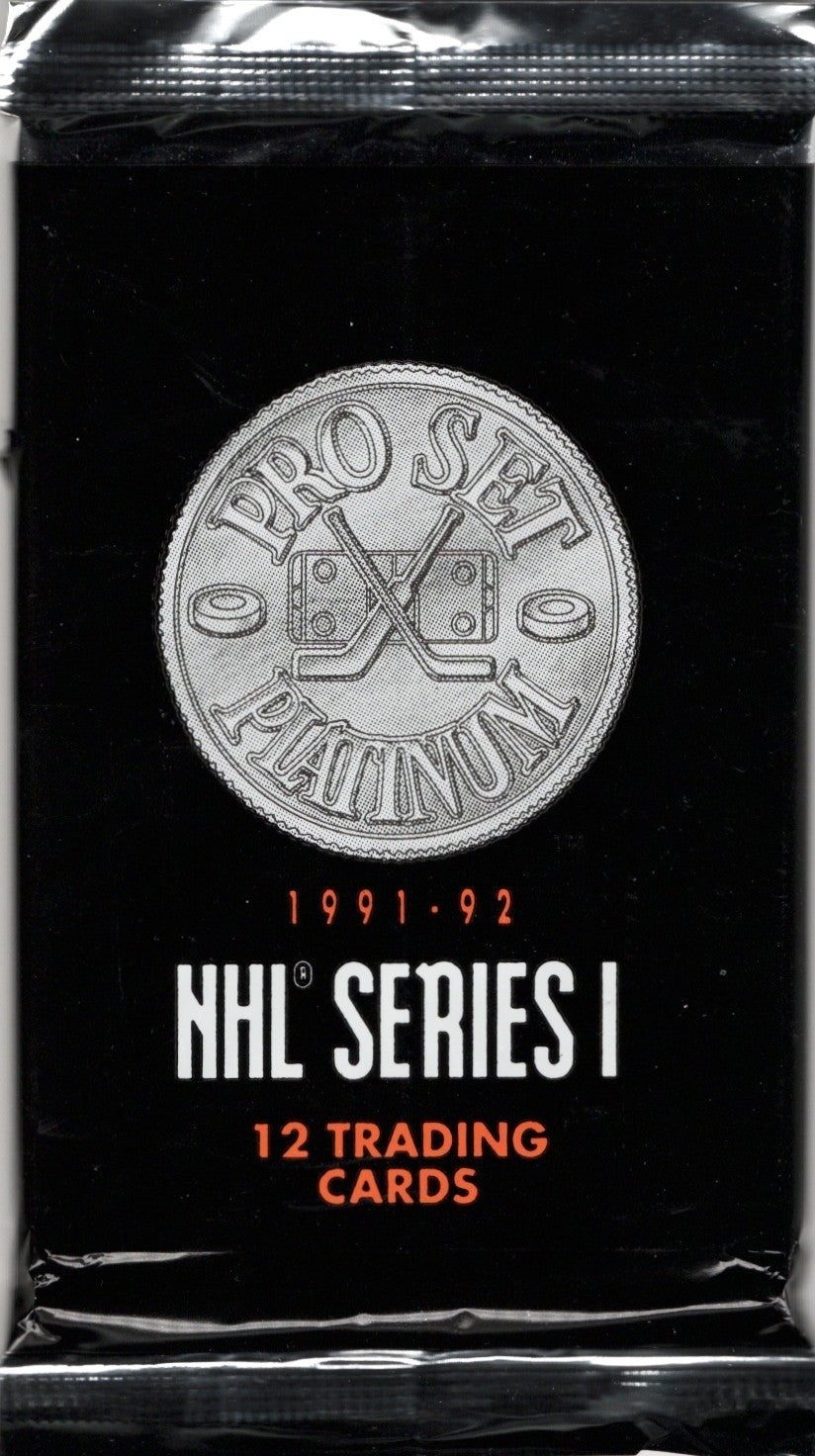 1991-92 Pro Set Platinum NHL Series I Sealed Pack | Wayne Gretzky? front