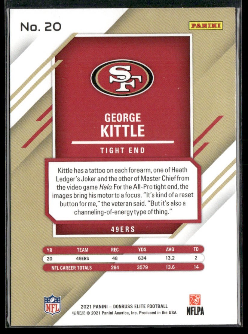 George Kittle Player Lot Bundle 9 Different Football Cards GK001 49ers back