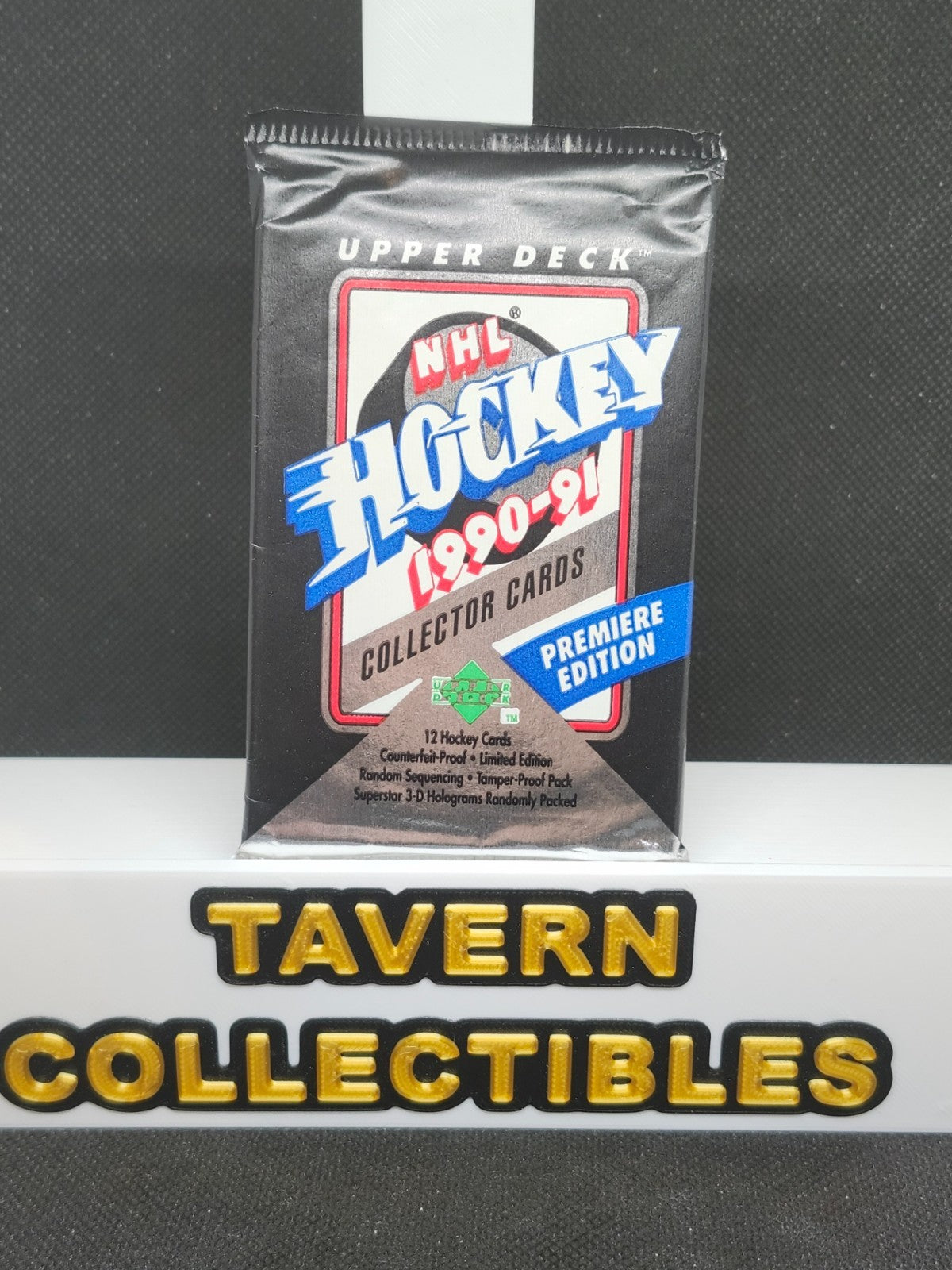 1990-91 Upper Deck NHL HOCKEY, Premiere Edition, UNOPENED PACK (12 Cards) front