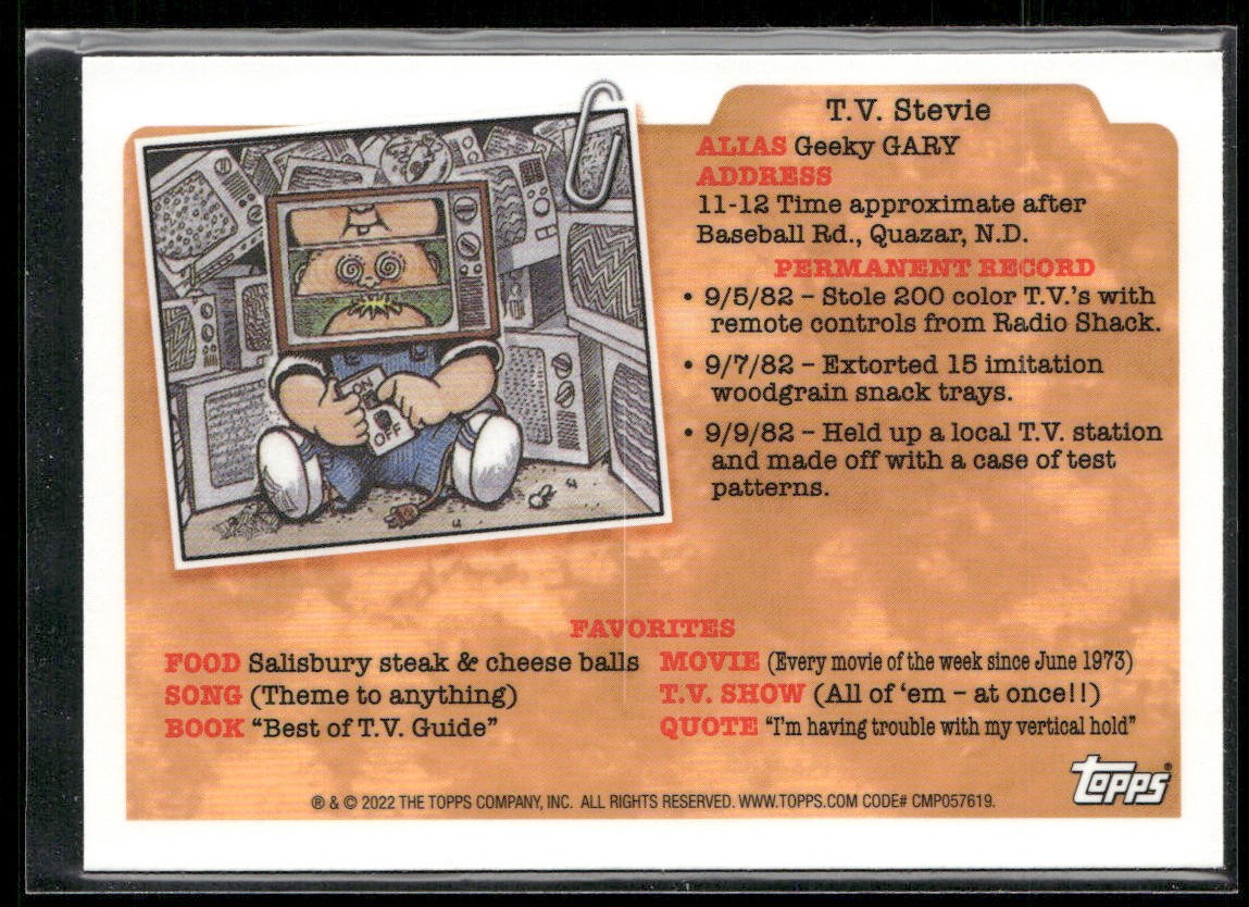 Droopy Dolly 2022 Topps Chrome Garbage Pail Kids Original Series 5 #214a back