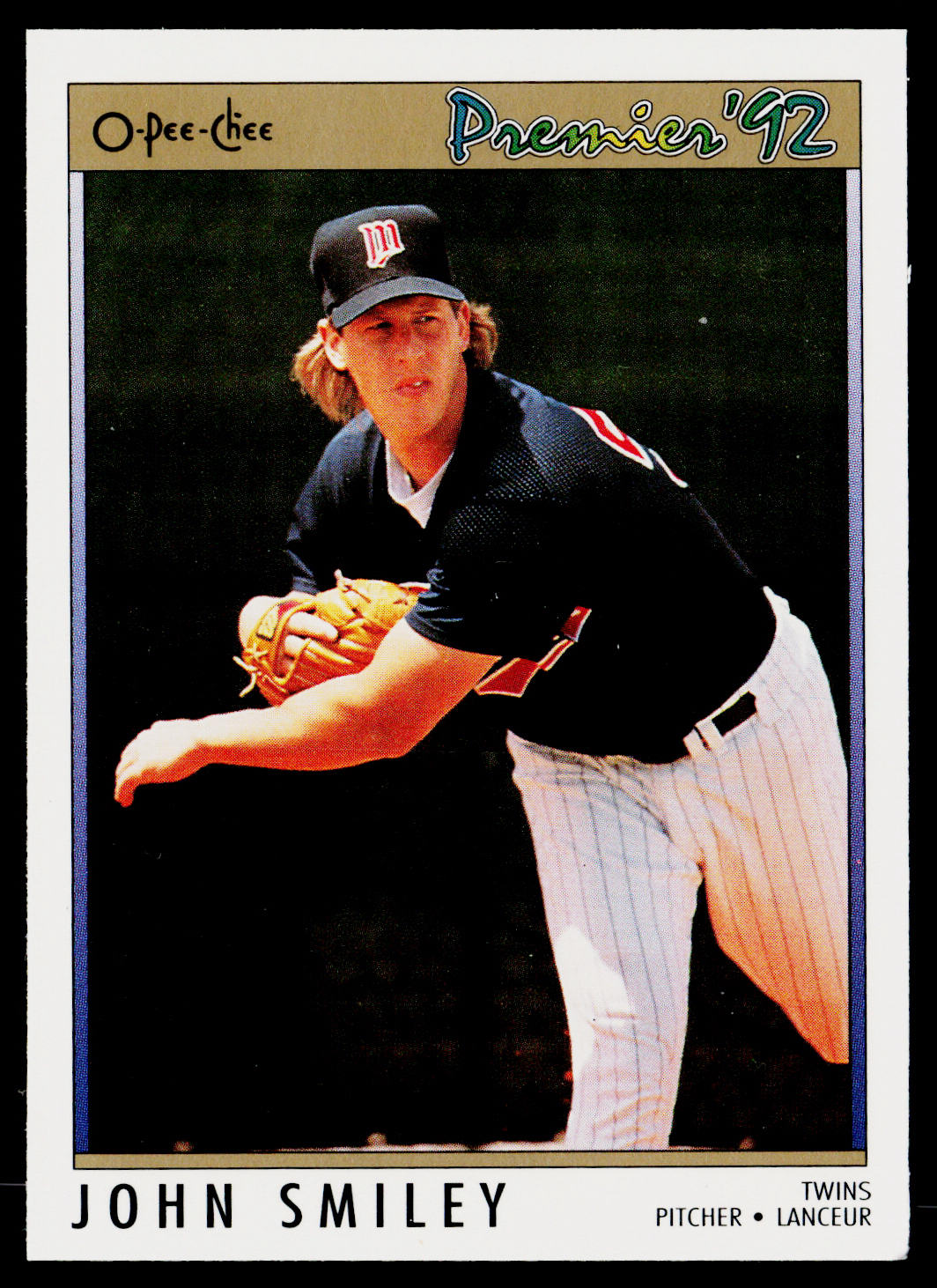 John Smiley 1992 O-Pee-Chee Premier #2 Minnesota Twins