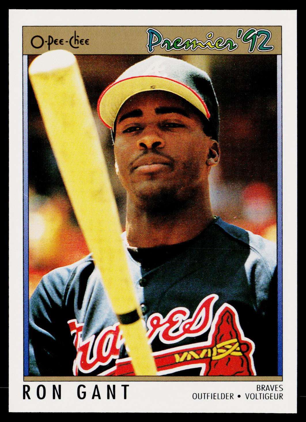 Ron Gant 1992 O-Pee-Chee Premier #4 Atlanta Braves