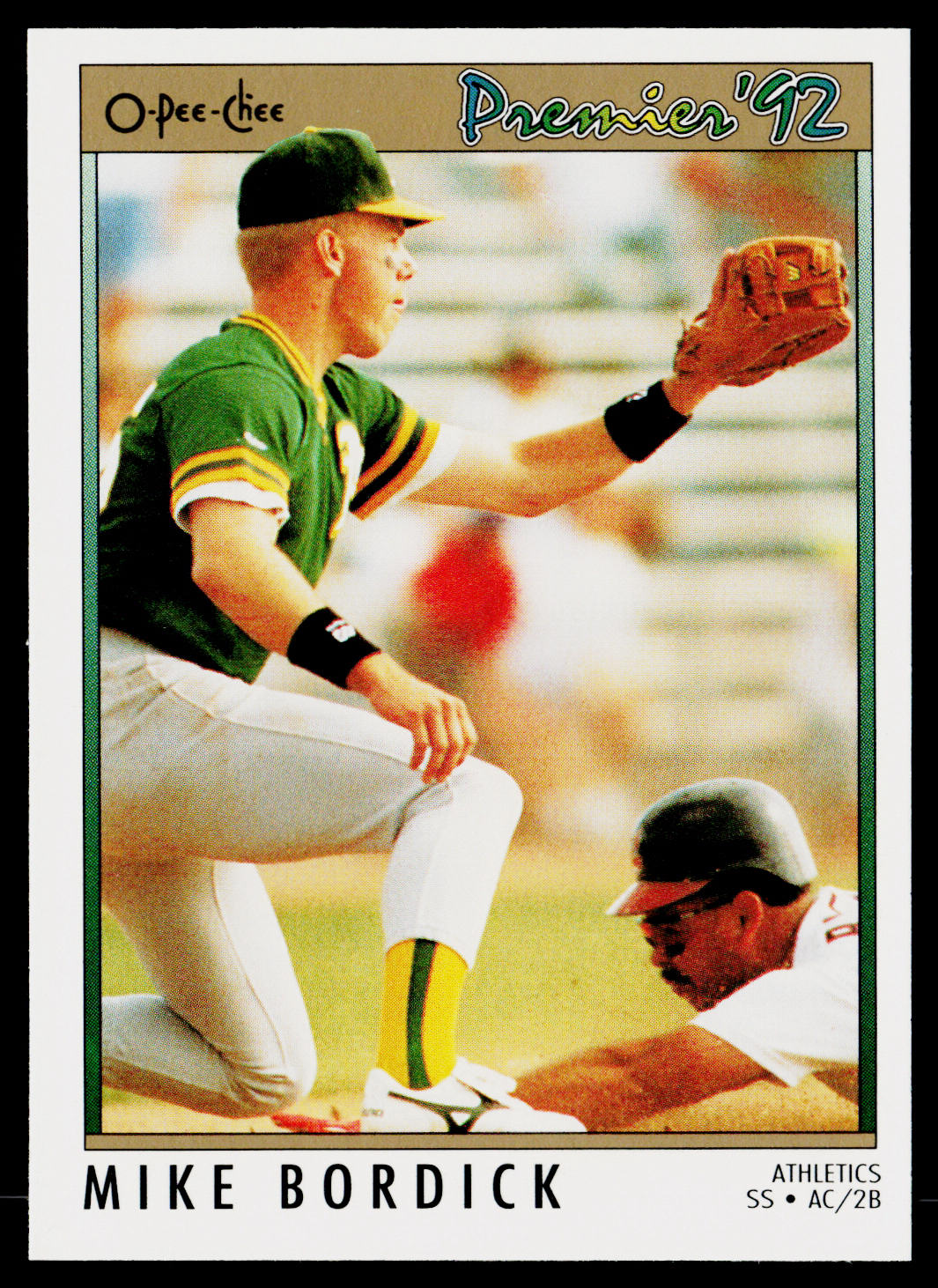 Mike Bordick 1992 O-Pee-Chee Premier #5 Oakland Athletics