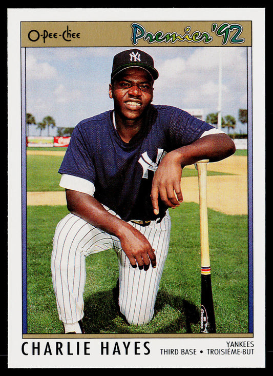 Charlie Hayes 1992 O-Pee-Chee Premier #6 New York Yankees