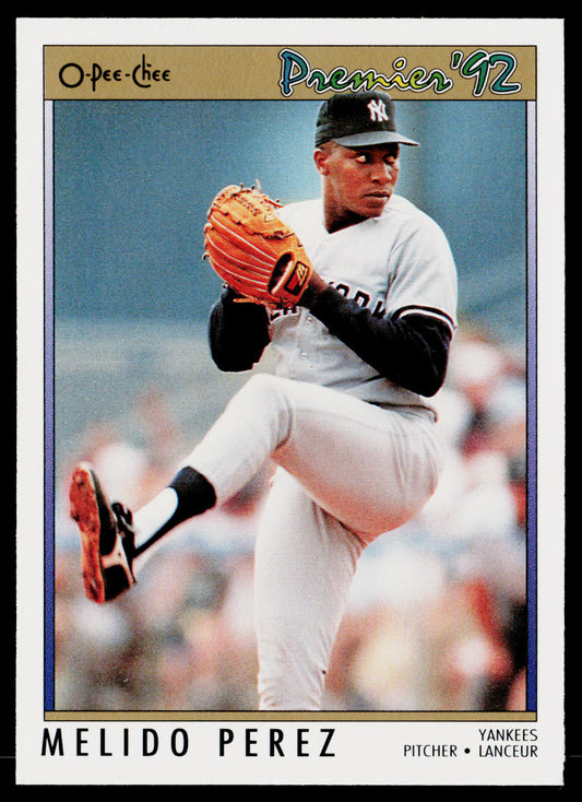 Melido Perez 1992 O-Pee-Chee Premier #10 New York Yankees