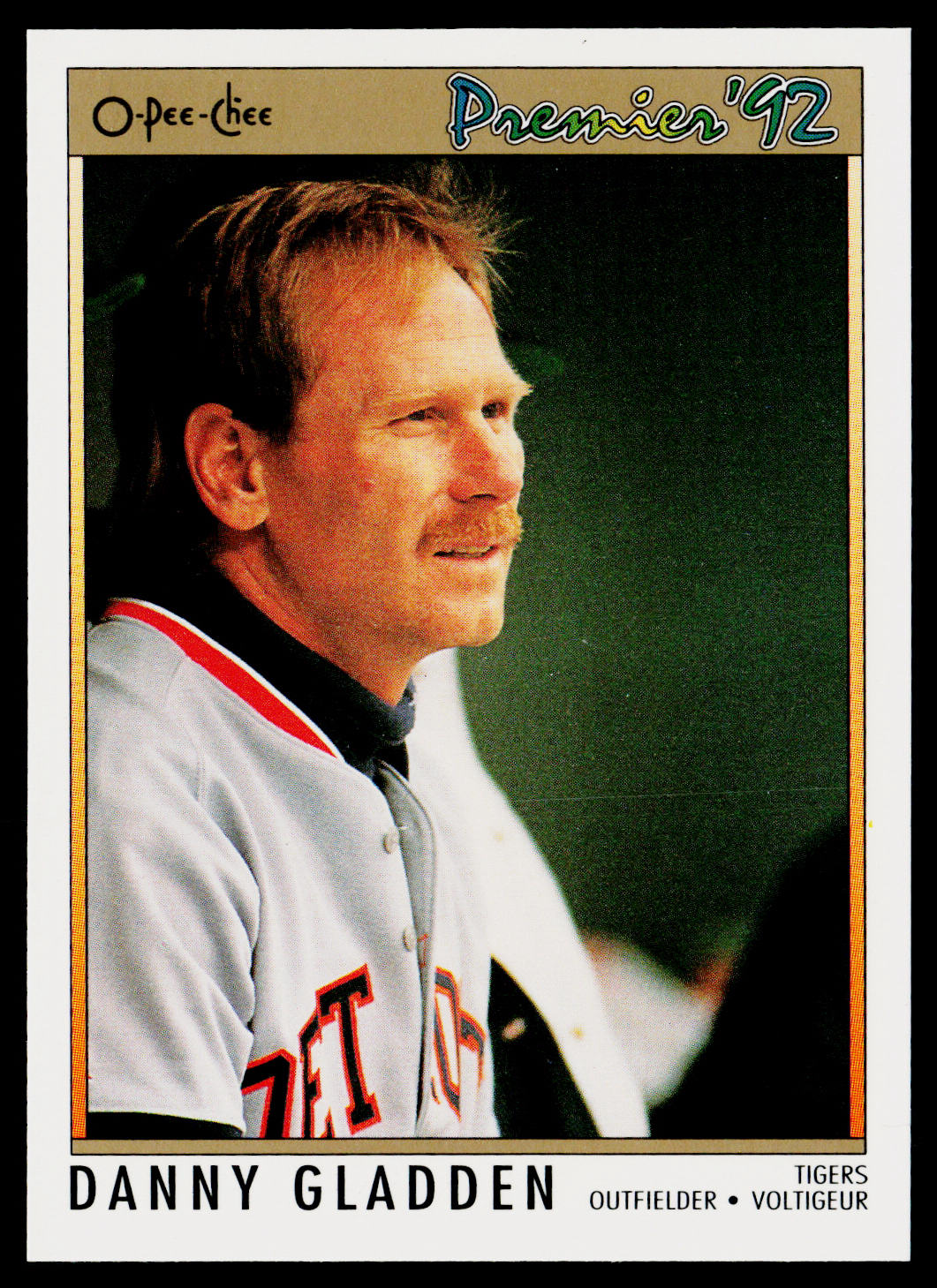 Danny Gladden 1992 O-Pee-Chee Premier #11 Detroit Tigers