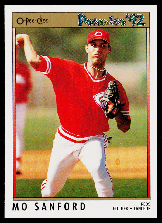 Mo Sanford 1992 O-Pee-Chee Premier #17 RC Cincinnati Reds
