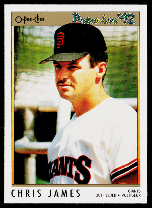 Chris James 1992 O-Pee-Chee Premier #20 San Francisco Giants