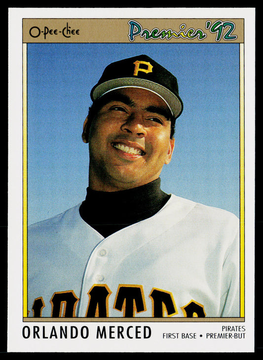 Orlando Merced 1992 O-Pee-Chee Premier #22 Pittsburgh Pirates