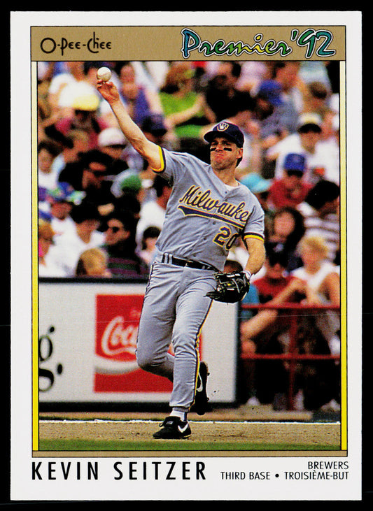 Kevin Seitzer 1992 O-Pee-Chee Premier #27 Milwaukee Brewers