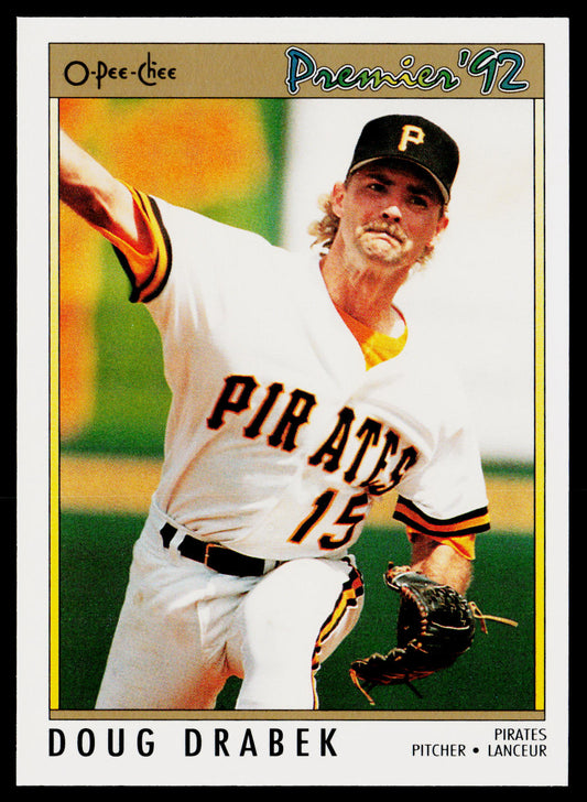 Doug Drabek 1992 O-Pee-Chee Premier #32 Pittsburgh Pirates