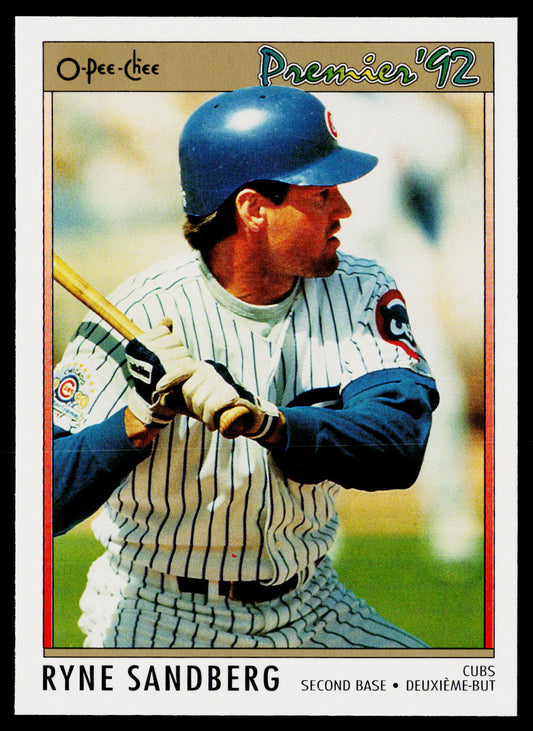 Ryne Sandberg 1992 O-Pee-Chee Premier #34 Chicago Cubs