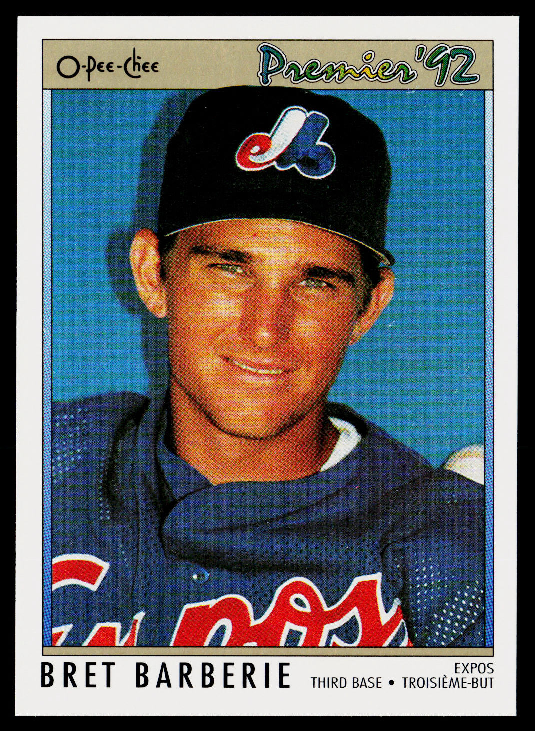 Bret Barberie 1992 O-Pee-Chee Premier #36 Montreal Expos