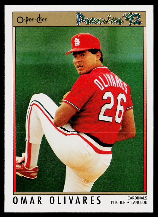 Omar Olivares 1992 O-Pee-Chee Premier #38 St. Louis Cardinals