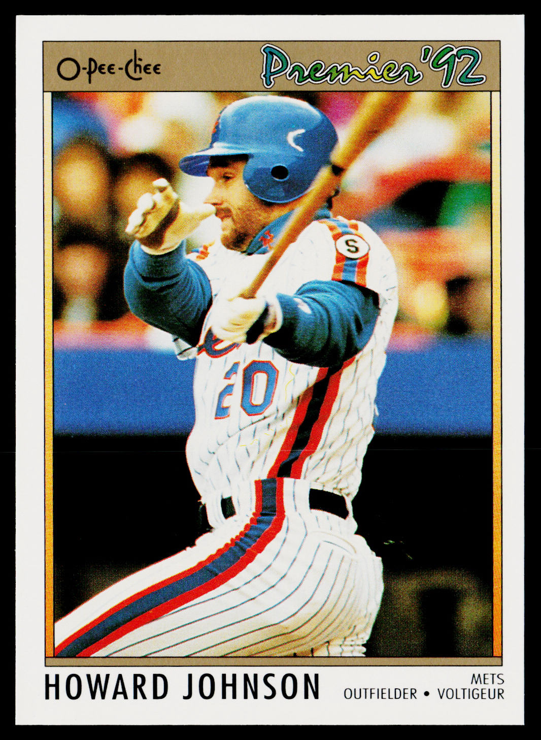 Howard Johnson 1992 O-Pee-Chee Premier #42 New York Mets