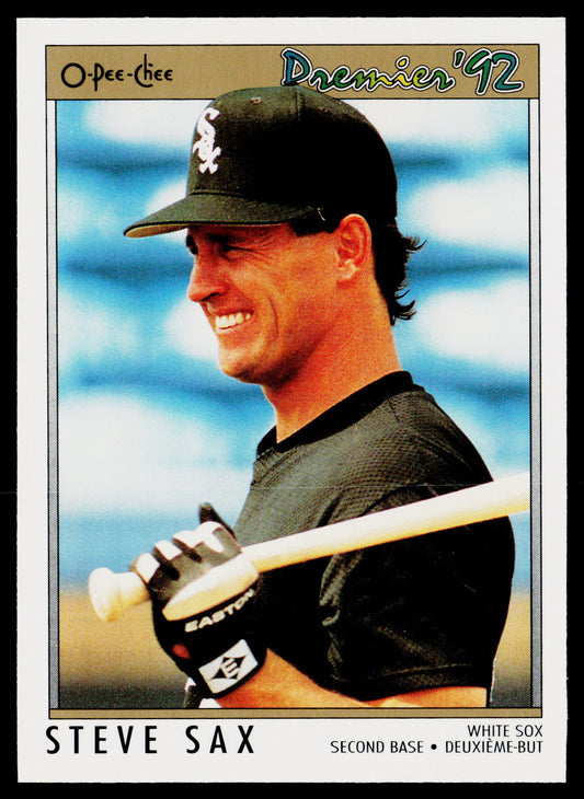Steve Sax 1992 O-Pee-Chee Premier #43 Chicago White Sox
