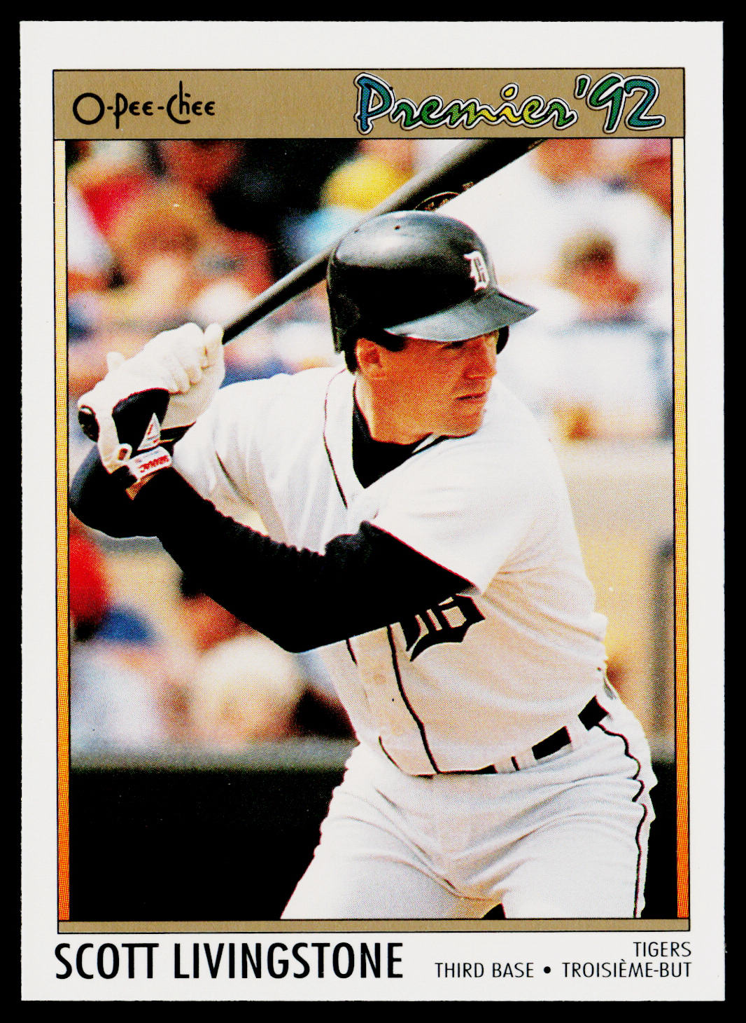 Scott Livingstone 1992 O-Pee-Chee Premier #56 Detroit Tigers