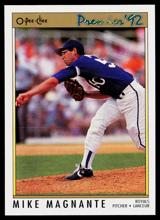 Mike Magnante 1992 O-Pee-Chee Premier #57 Kansas City Royals