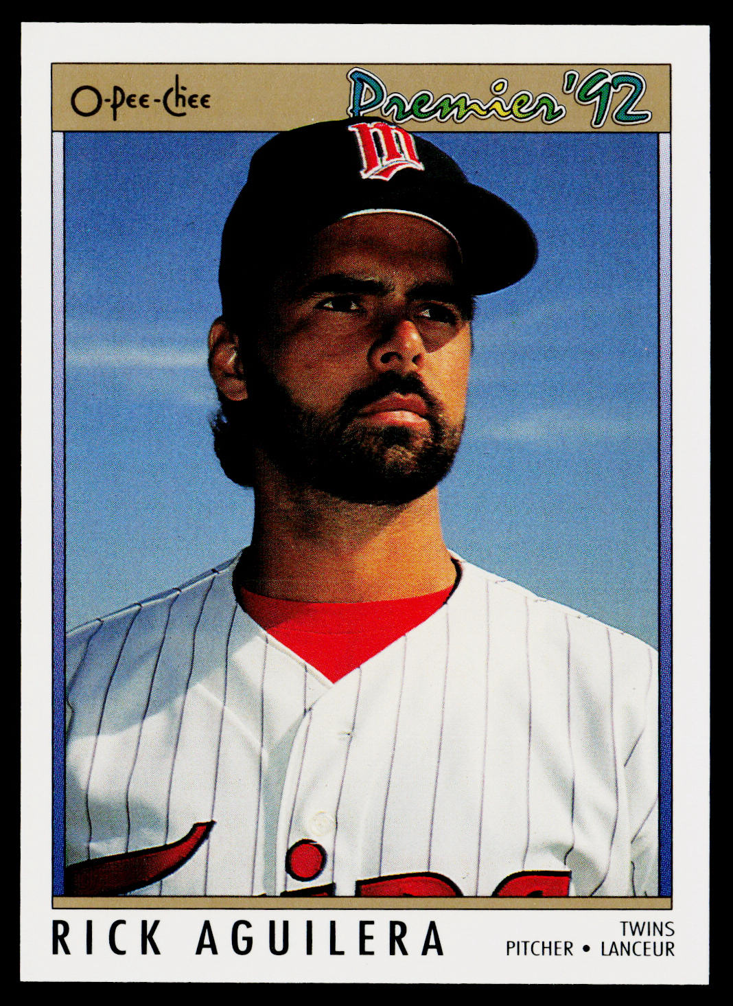 Rick Aguilera 1992 O-Pee-Chee Premier #62 Minnesota Twins
