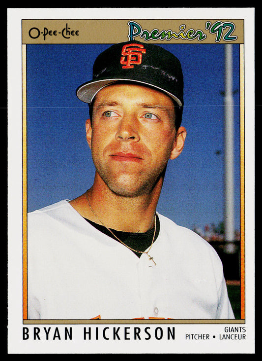 Bryan Hickerson 1992 O-Pee-Chee Premier #65 San Francisco Giants