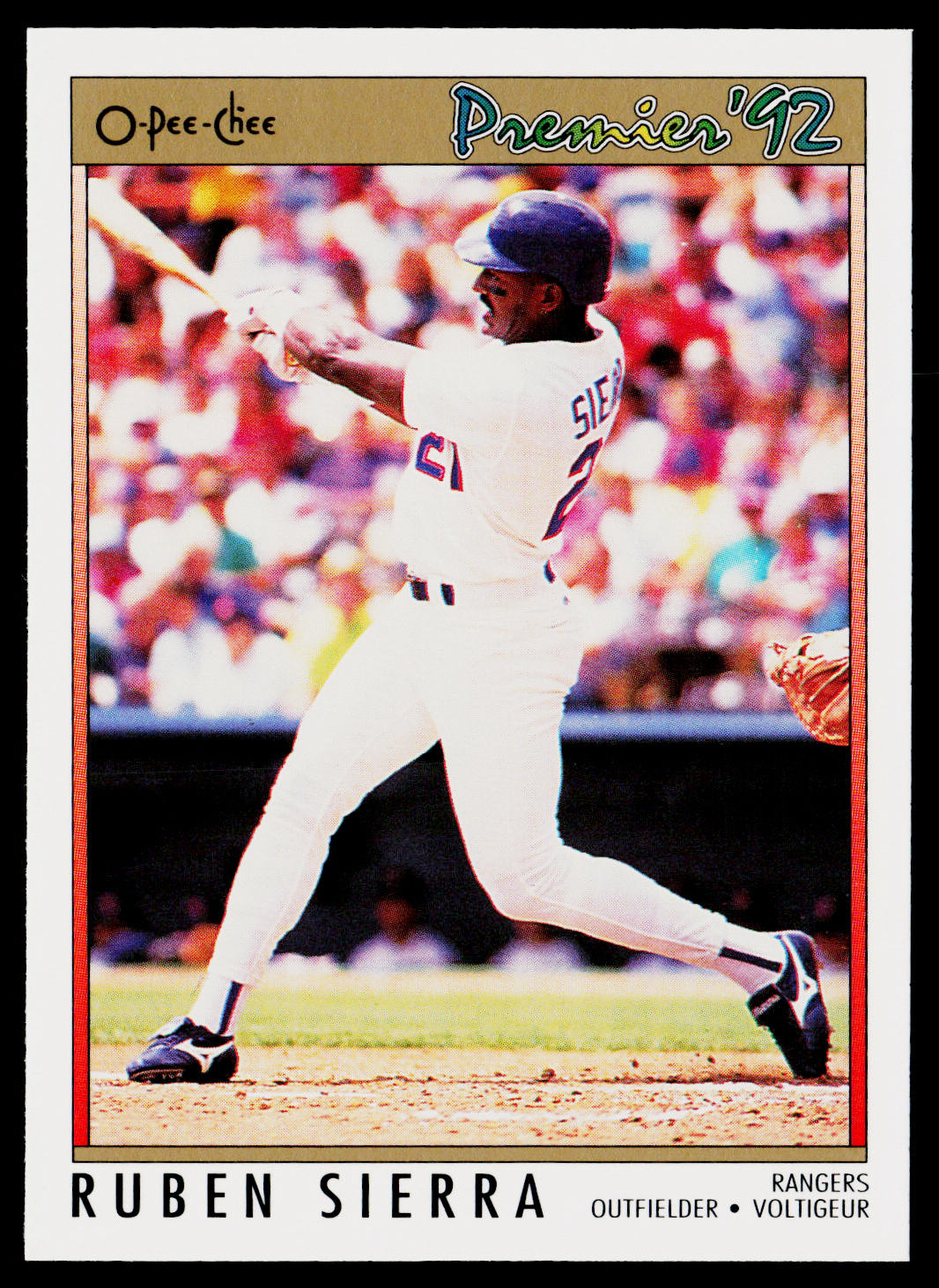 Ruben Sierra 1992 O-Pee-Chee Premier #66 Texas Rangers
