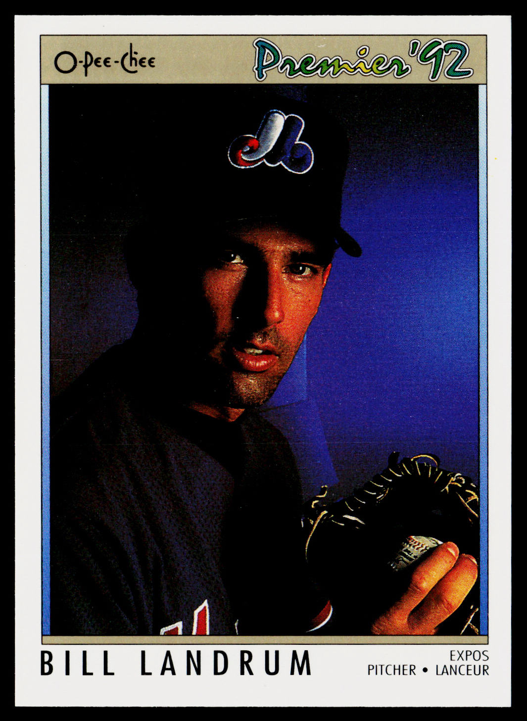Bill Landrum 1992 O-Pee-Chee Premier #68 Montreal Expos