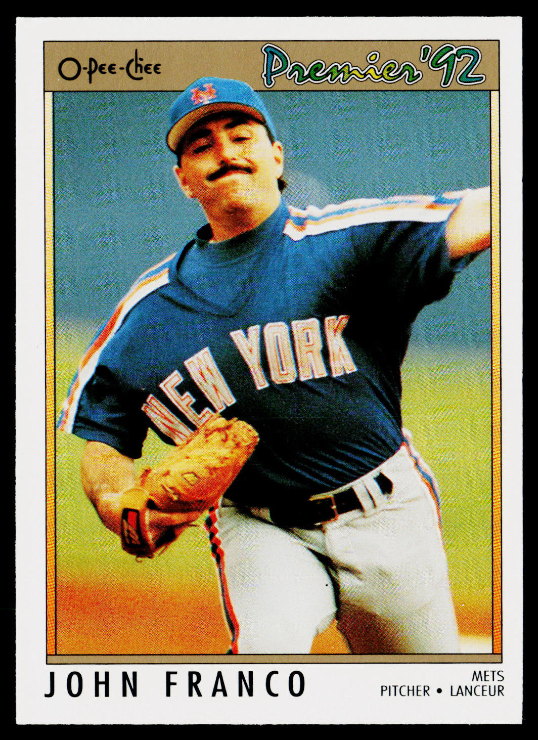John Franco 1992 O-Pee-Chee Premier #73 New York Mets