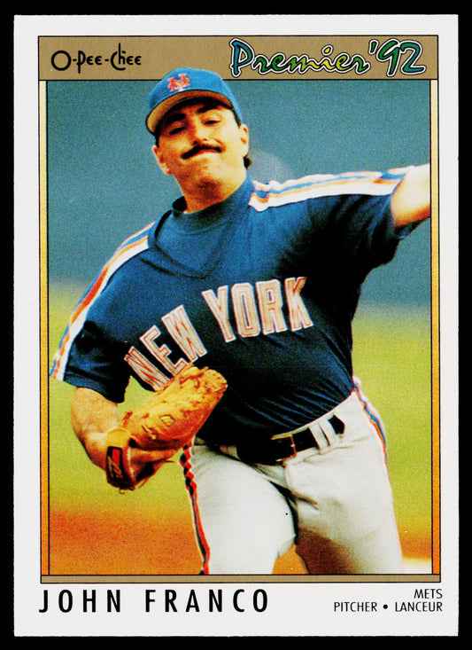 John Franco 1992 O-Pee-Chee Premier #73 New York Mets