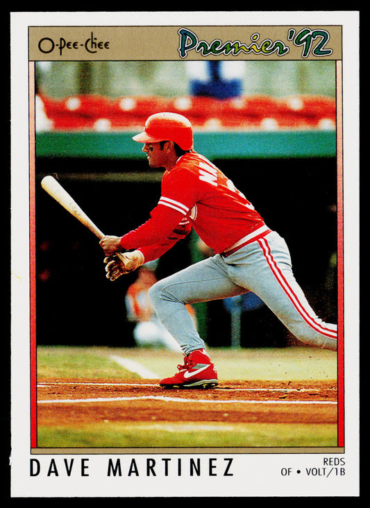 Dave Martinez 1992 O-Pee-Chee Premier #75 Cincinnati Reds