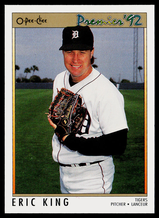 Eric King 1992 O-Pee-Chee Premier #80 Detroit Tigers