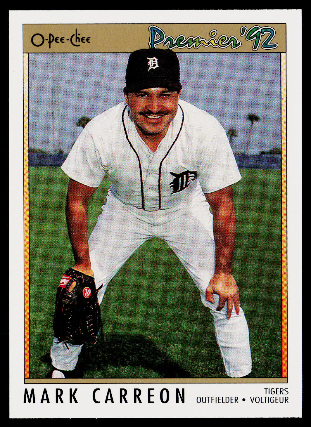 Mark Carreon 1992 O-Pee-Chee Premier #88 Detroit Tigers