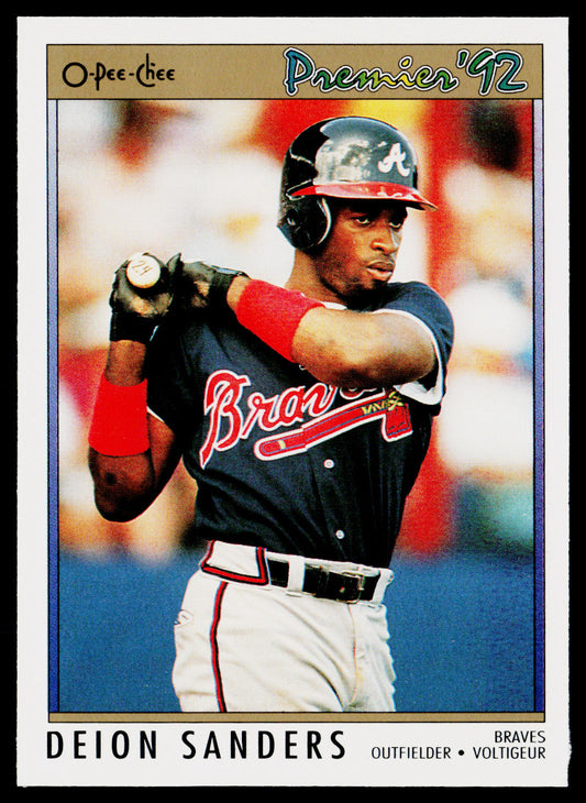 Deion Sanders 1992 O-Pee-Chee Premier #91 Atlanta Braves