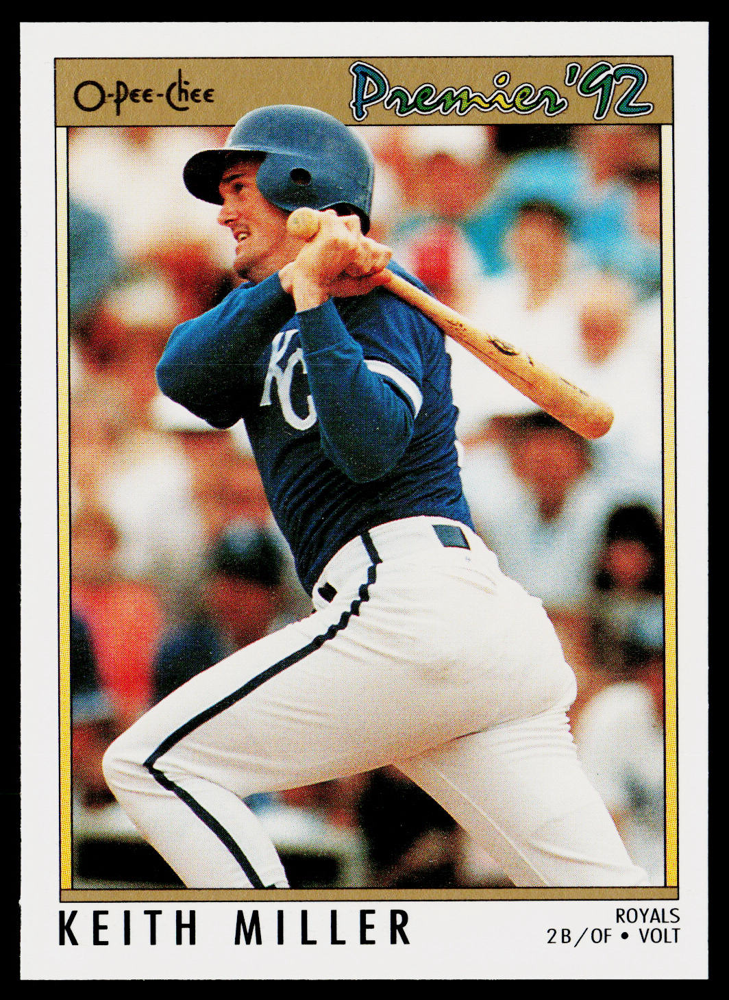 Keith Miller 1992 O-Pee-Chee Premier #94 Kansas City Royals