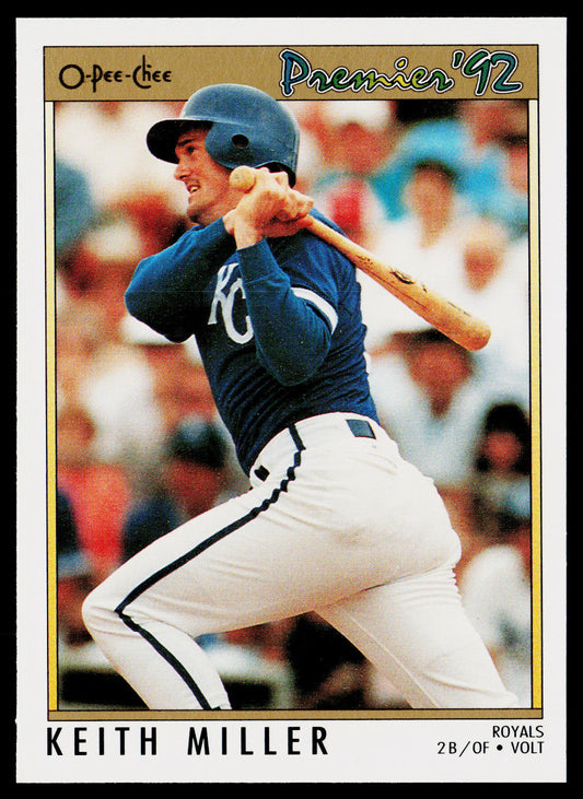 Keith Miller 1992 O-Pee-Chee Premier #94 Kansas City Royals