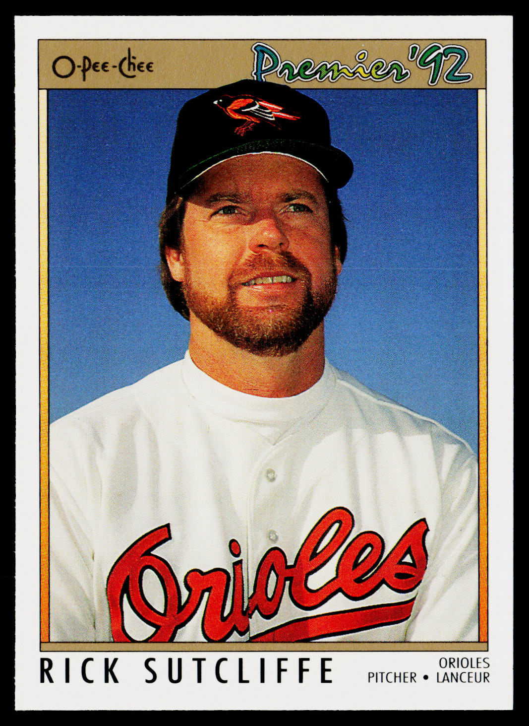 Rick Sutcliffe 1992 O-Pee-Chee Premier #98 Baltimore Orioles