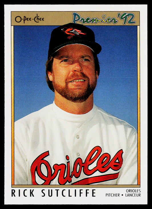 Rick Sutcliffe 1992 O-Pee-Chee Premier #98 Baltimore Orioles