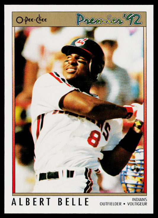 Albert Belle 1992 O-Pee-Chee Premier #100 Cleveland Indians