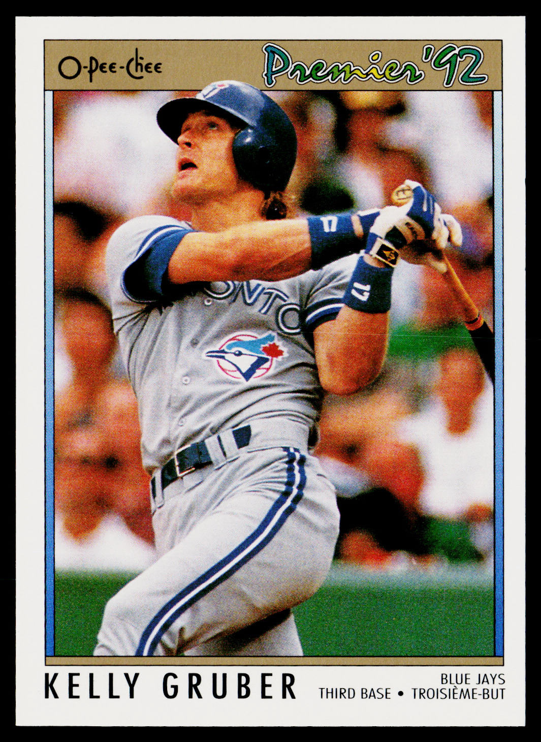 Kelly Gruber 1992 O-Pee-Chee Premier #116 Toronto Blue Jays