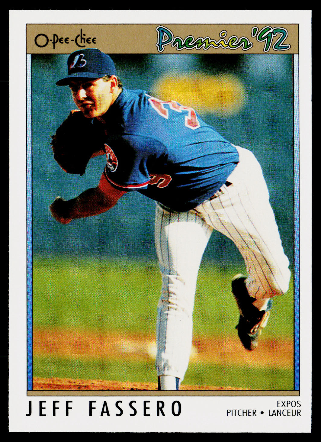 Jeff Fassero 1992 O-Pee-Chee Premier #119 Montreal Expos